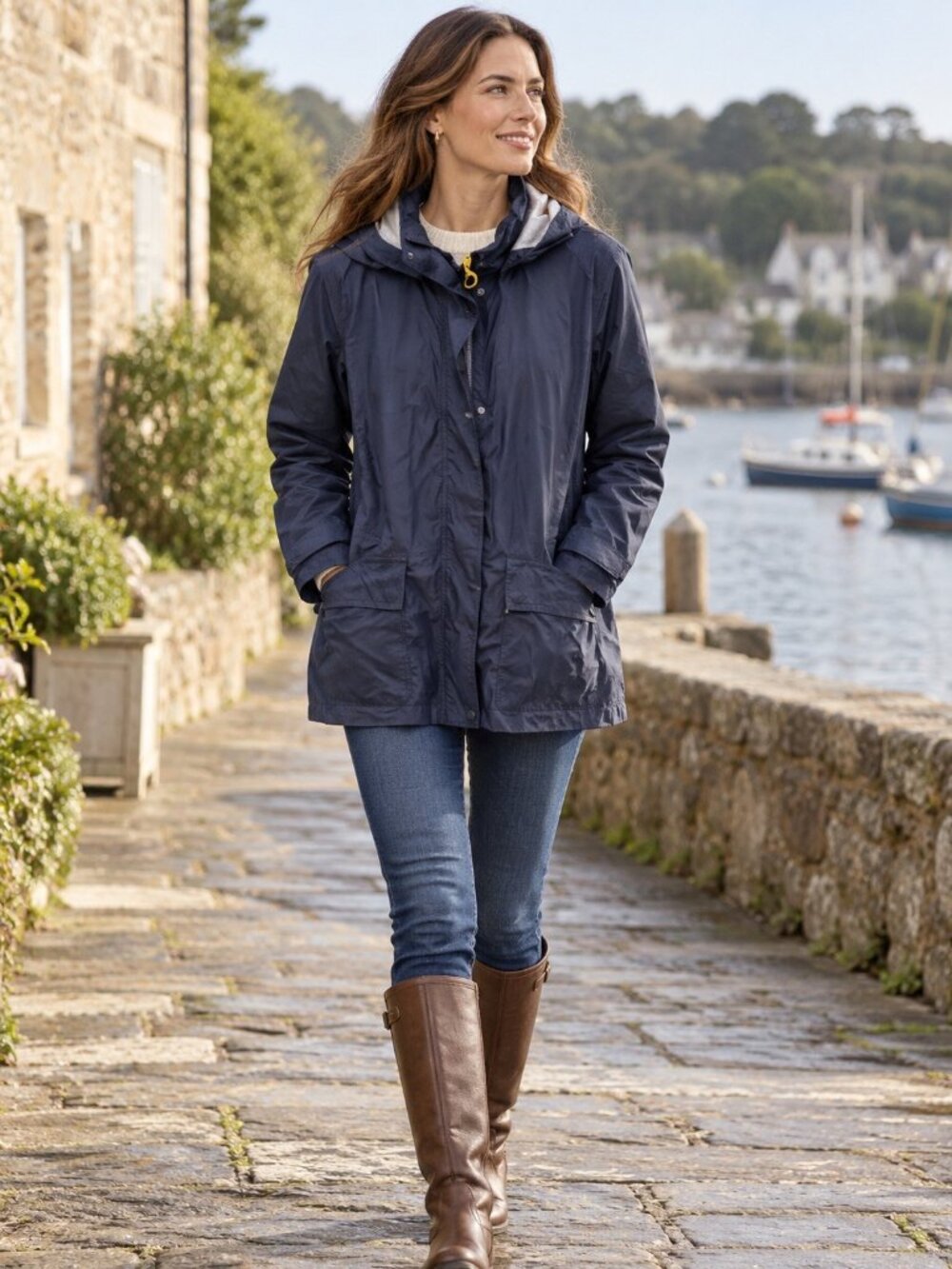 Barbour Fourwinds waterproof and breathable jacket Sz 12 Navy